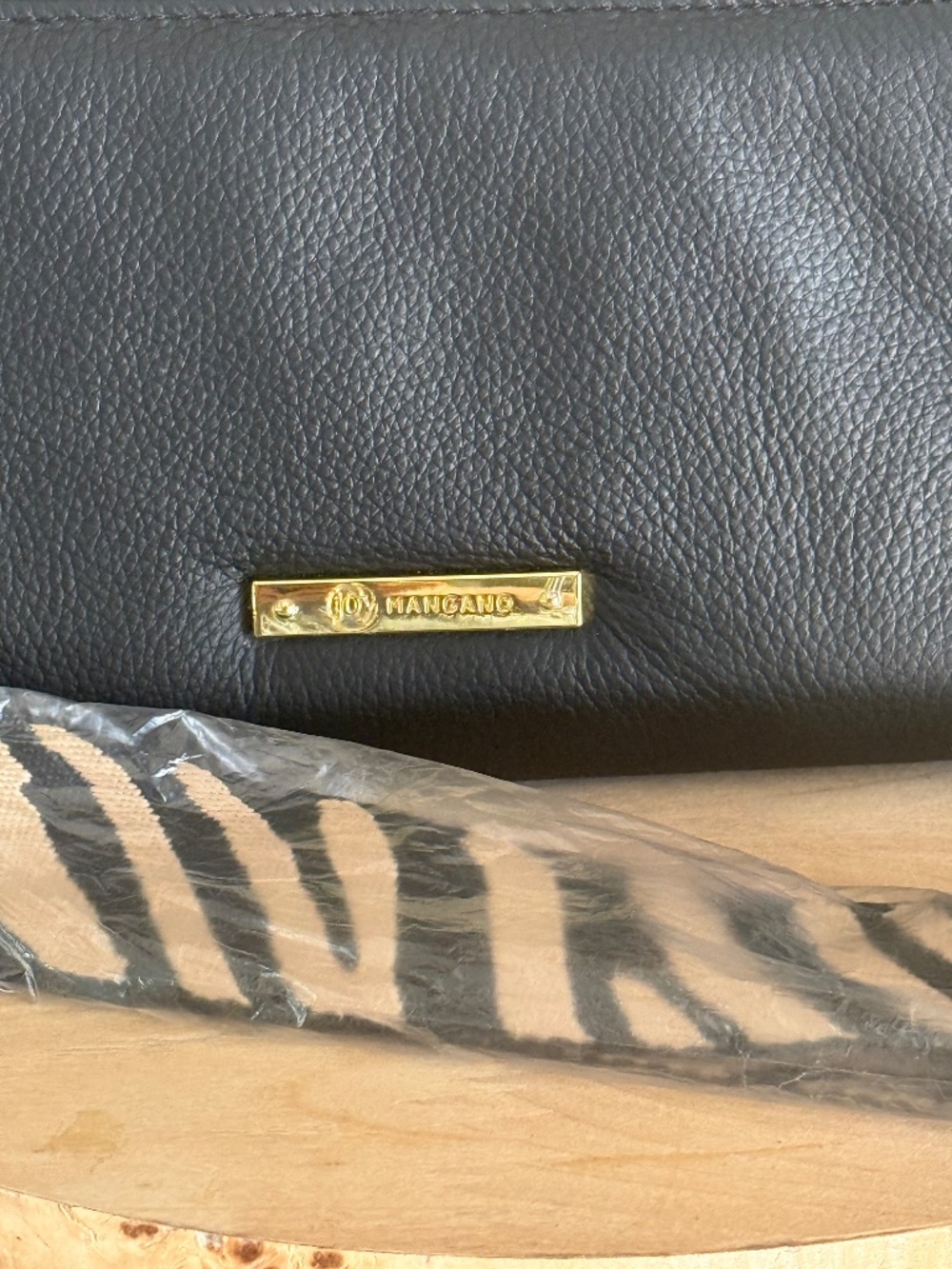 Joy Mangano Leather Double Wallet Wristlet - Picture 2 of 6